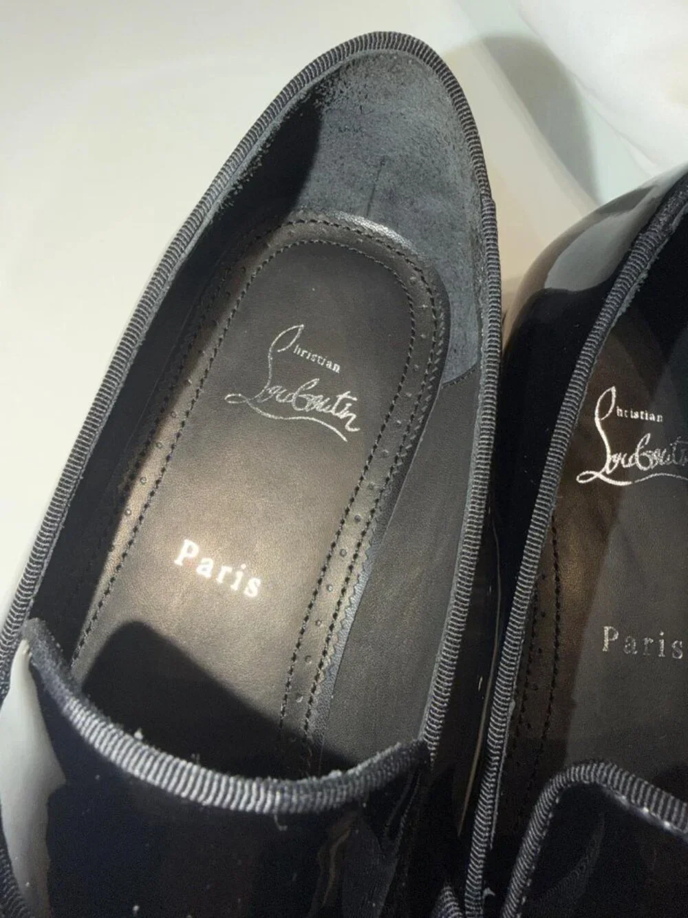 Men’s Black Patent Red Bottom Luxury Formal Tuxedo Loafers – EU 44 | BRAND NEW